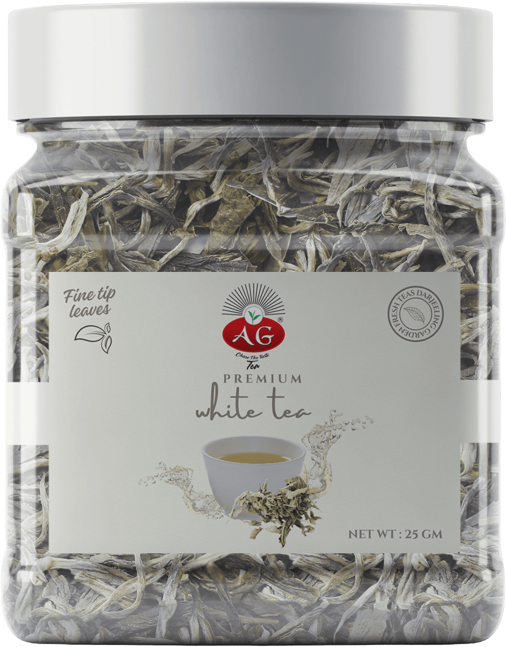AG Premium White Tea – Darjeeling Garden Fresh (25g PET Jar)